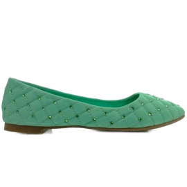 Quiltade ballerinor XT373 grön