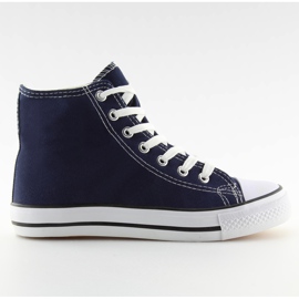 F3 Navy canvas sneakers marinblå