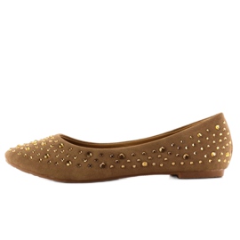 Ballerinor med cubic zirconia A909 khaki kaki