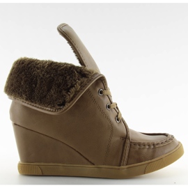 Snörningskängor 08134 khaki brun mångfärgad