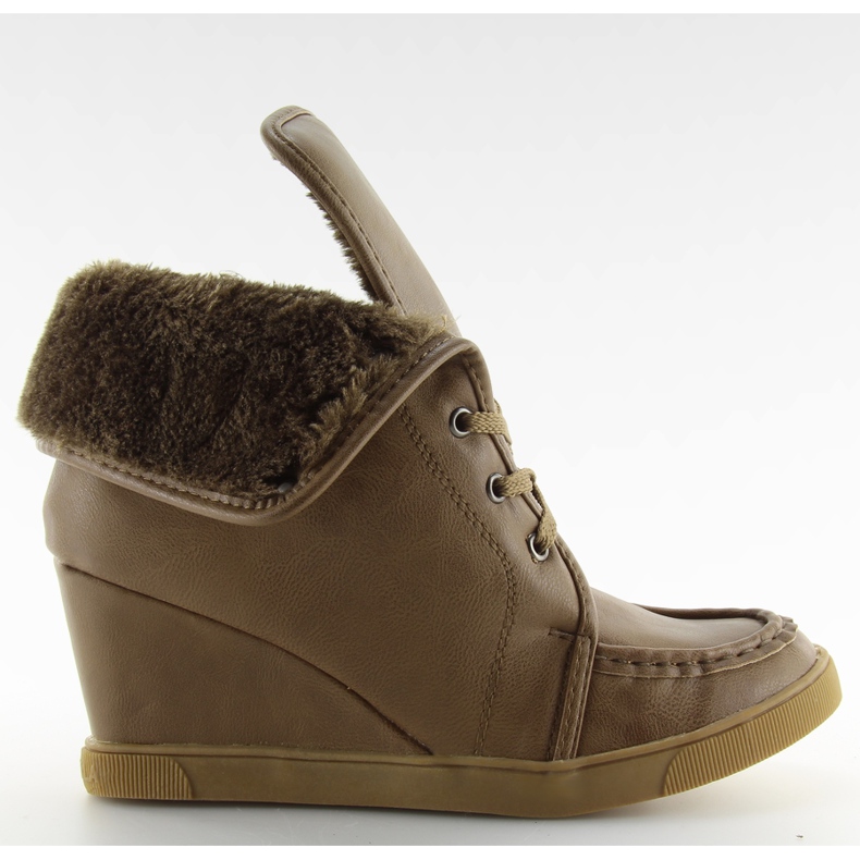 Snörningskängor 08134 khaki brun mångfärgad