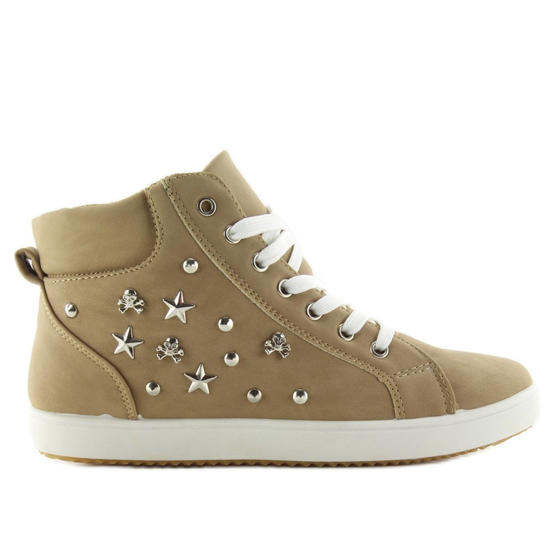 Sneakers med dubbar 6016 brun