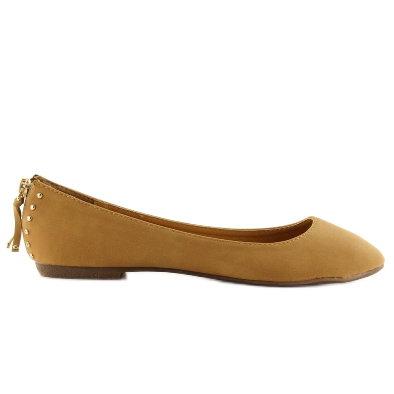 Ballerinor med dragkedja 18515-BAL camel brun
