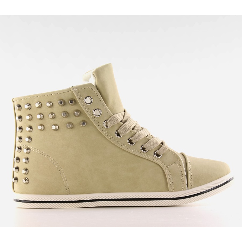 Sneakers med G-27 dubbar beige