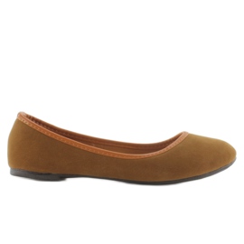 Ballerinor med trim A310 kamel brun