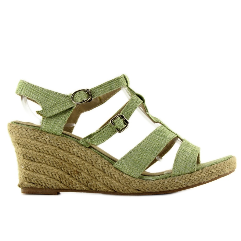 Gröna espadrillor kilar HL201211