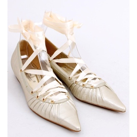 Ballerinor med band runt ankeln 391029-2 kamel grå