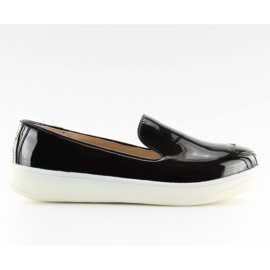 Sneakers slip-on lackerad svart A917 Black