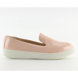A917 lackerade slip-on sneakers rosa