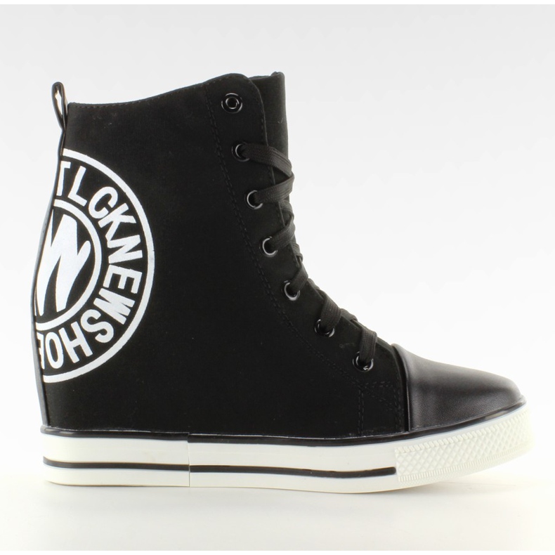 Sneakers med linne stämpel TL251 svart