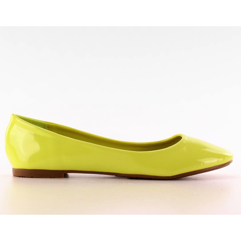 Lätt belagd ballerinas T176 Grön gul