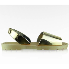 Spegel stil sandaler T-9117 Beige gul