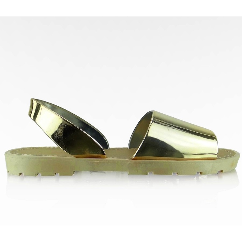 Spegel stil sandaler T-9117 Beige gul