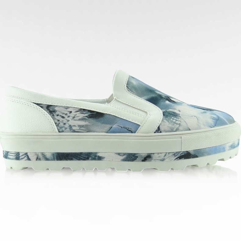 Slip på ny stil A947 vit blå grå