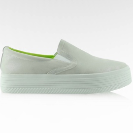 Slip på höga sulor E408 silver grå