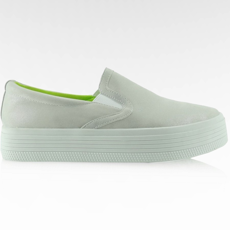 Slip på höga sulor E408 silver grå