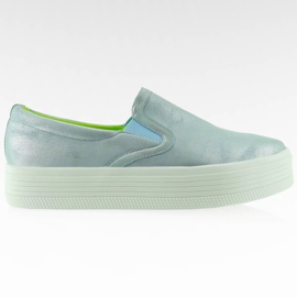 Slip på högsulat blått