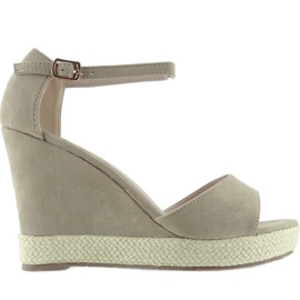 Kilsandaler, linne Aprikosrep brun