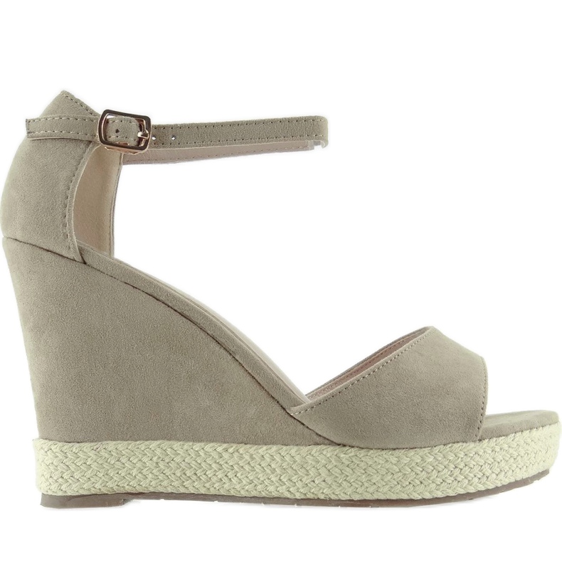 Kilsandaler, linne Aprikosrep brun