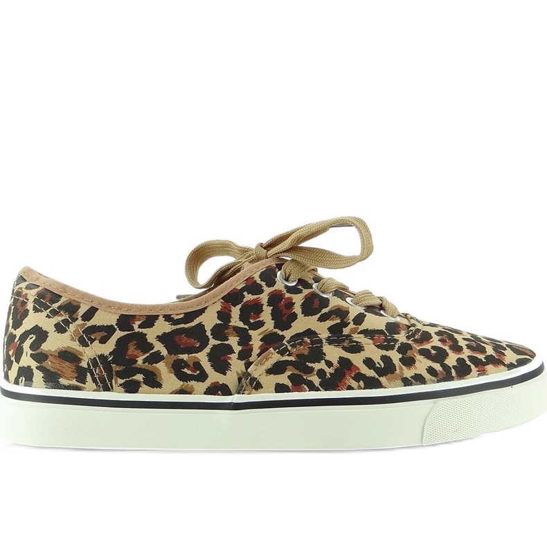 K-75 Leopard sneakers med snörning brun svart