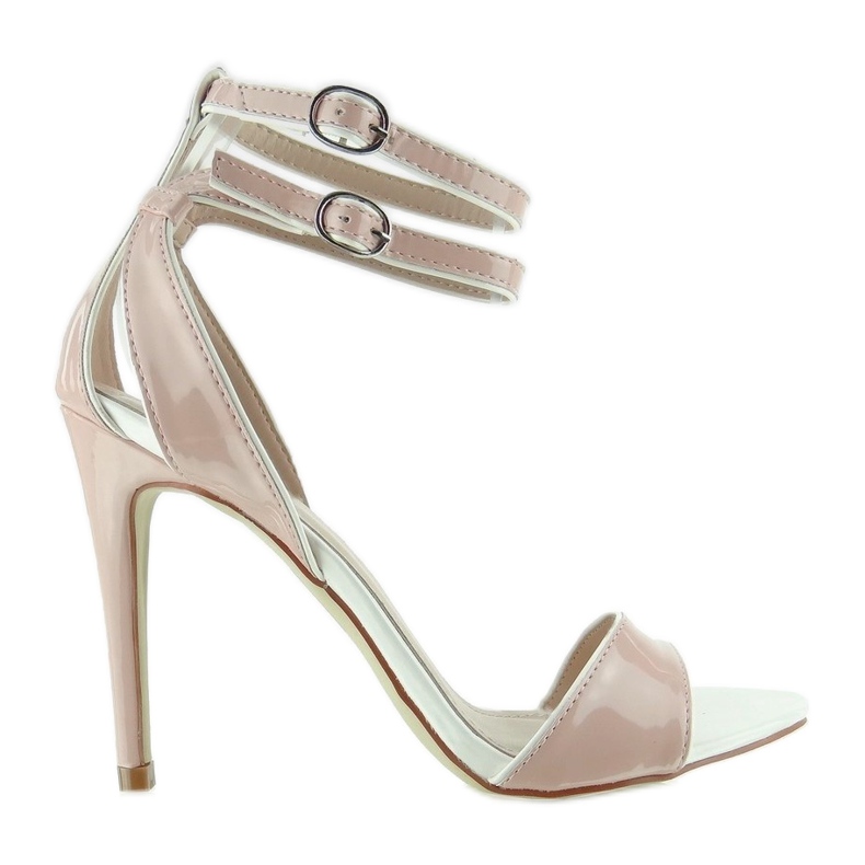 Vackra sandaler på hög klack A958 Rosa