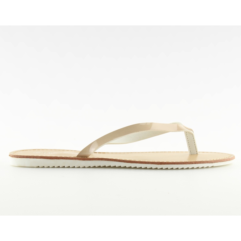 Flip-flops, vitsål, LS-76 Beige