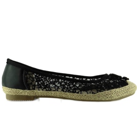 Spets espadrillor L99163 Svart