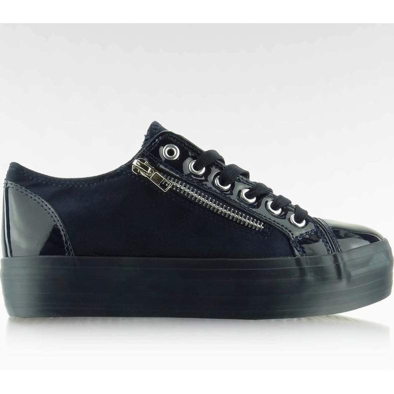 Högsulda sneakers YDB-27 Granat marinblå