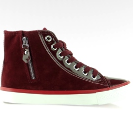 Velvet sneakers från BKA-88 Wine Red mångfärgad