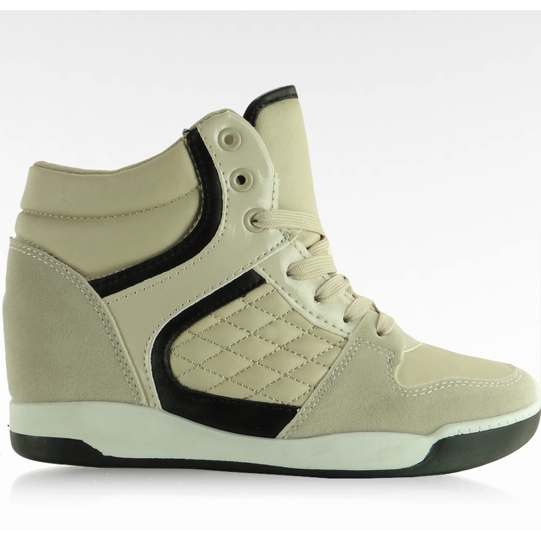 Mockaskinnsneakers BKA-127 aprikos brun mångfärgad