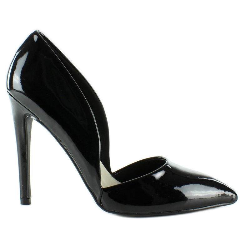 Lackade pumpar med fördjupningar EE05 Svart