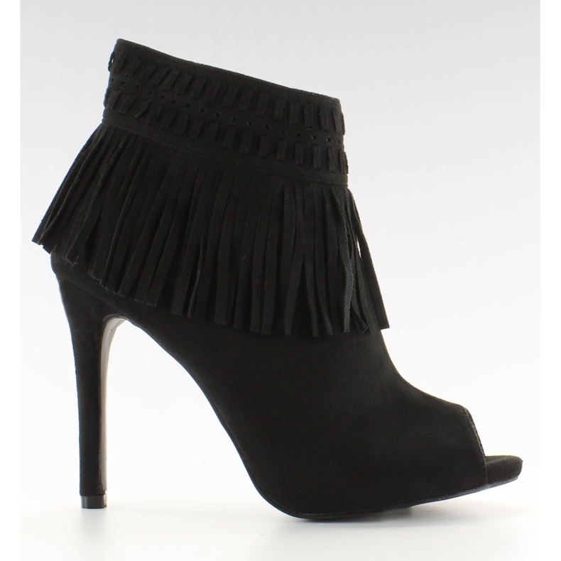 Fronta stövlar med öppen tå 11016 Svart