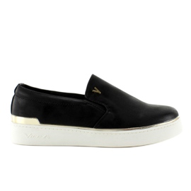 Slip-on med metallbård 786 Black svart