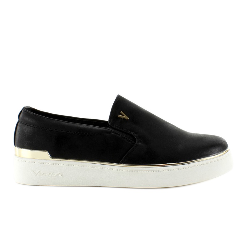 Slip-on med metallbård 786 Black svart