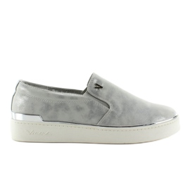 Slip-on med metallbård 786 Grey grå