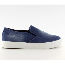 Denim slip-on sneakers K-89 D. blå marinblå