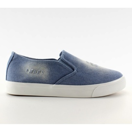 Jeans sneakers slip-on K-89 L. blå