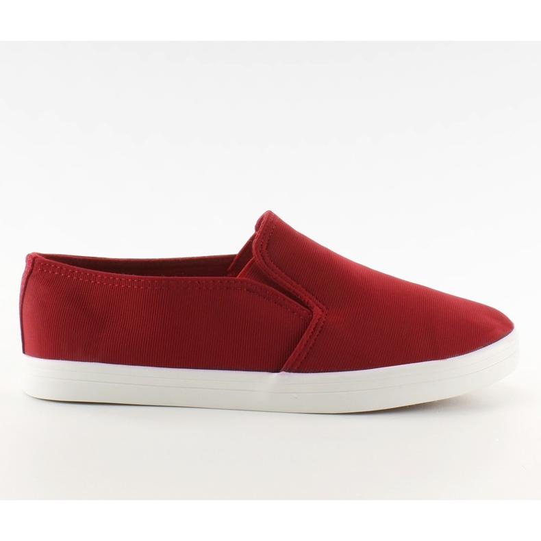 Sneakers slip-on material 1-98 Bright - Red röd