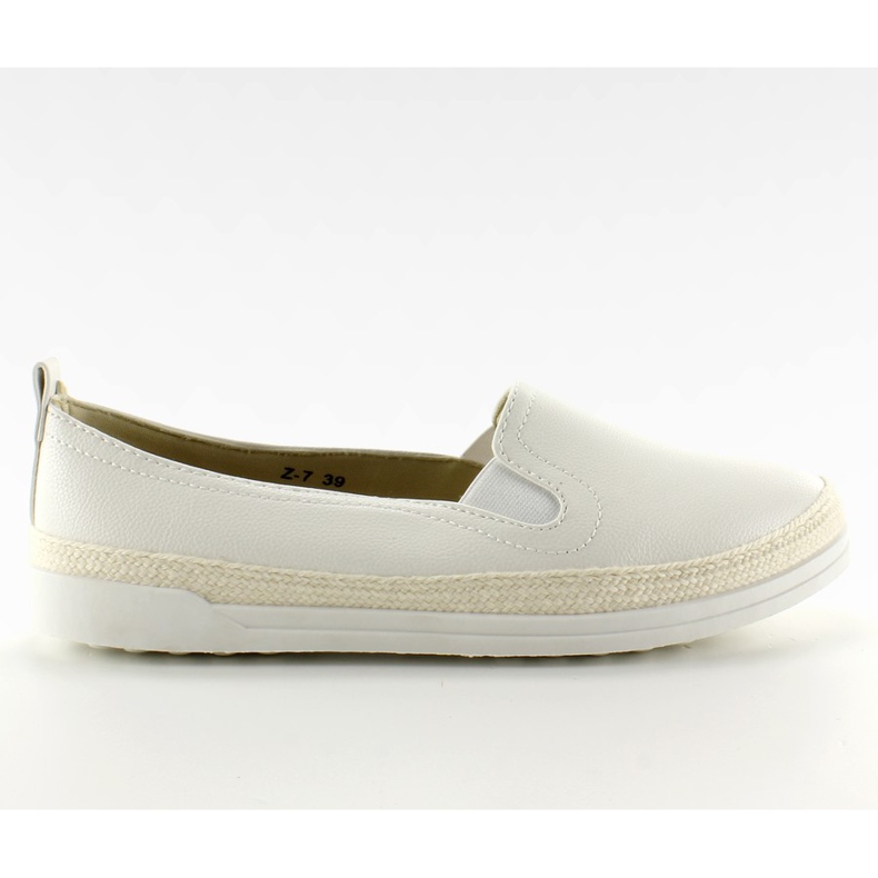 Slip-on med linne sträng Z-7 White vit