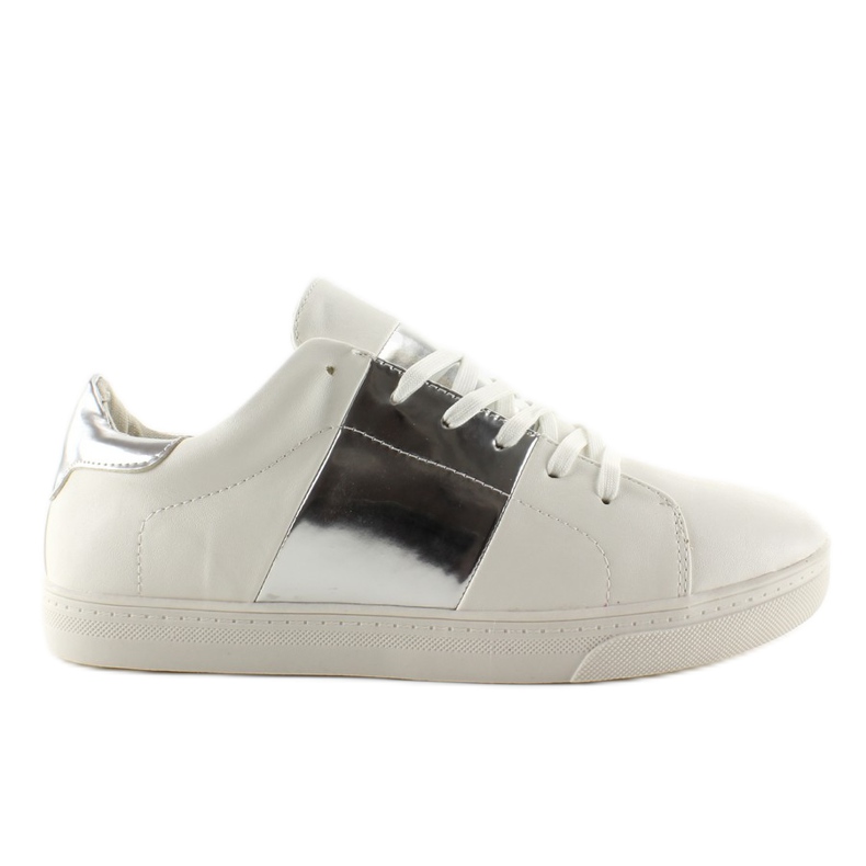 Sneakers med metalliska sidor G130 Silver grå vit