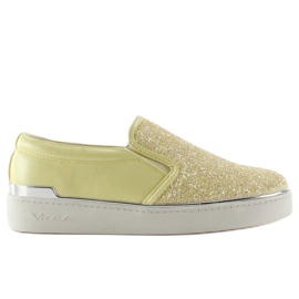 Snygg elegant slipony 788-26 Gul