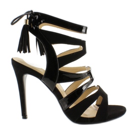 Högklackade sandaler 5009 Svart