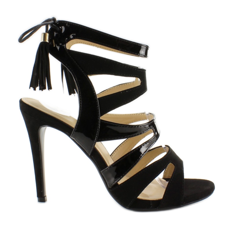 Högklackade sandaler 5009 Svart