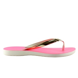 Flipflops Gold Stripe Pt79 rosa gul