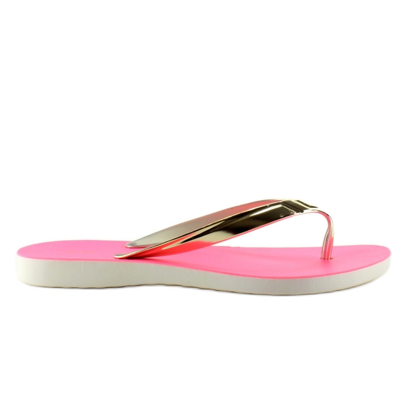 Flipflops Gold Stripe Pt79 rosa gul