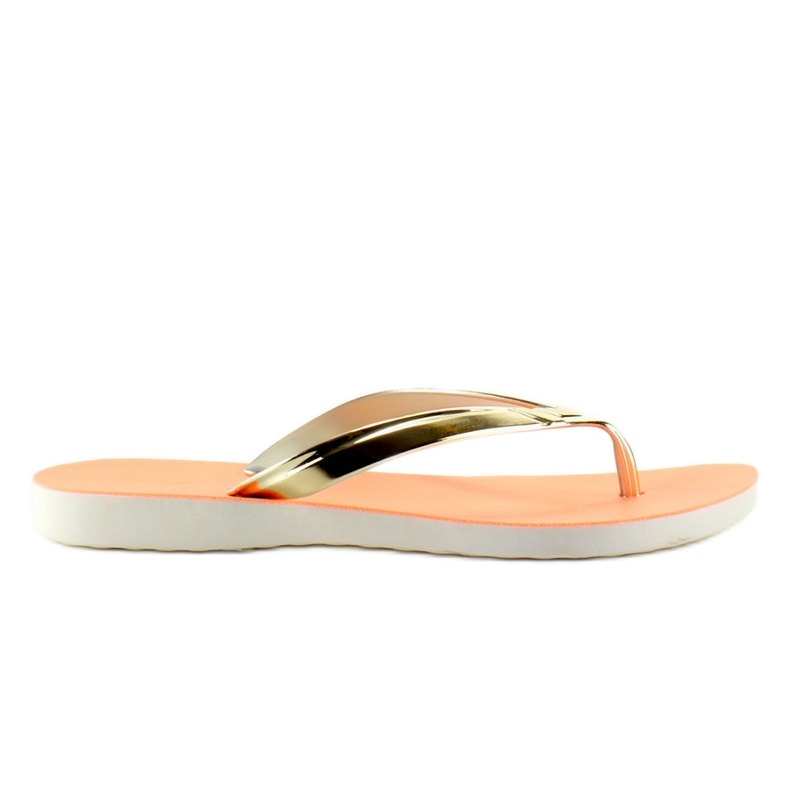 Flip-flops guldarmband PT79 orange vit