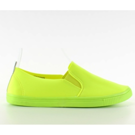 Snygga sneakers slip-on JX31 F. Green gul