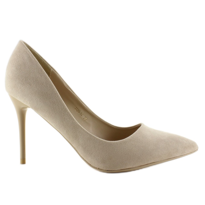 Pumps på en bekväm klack 1029 Beige
