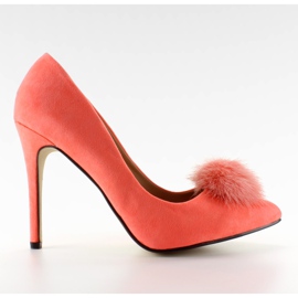 Pins med en pompom av ZJ-06 Orange burkar rosa