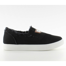 Slip-on denim med NB22 Black patch svart